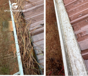 house-gutter-cleaning-before-after- NEAR kennesaw